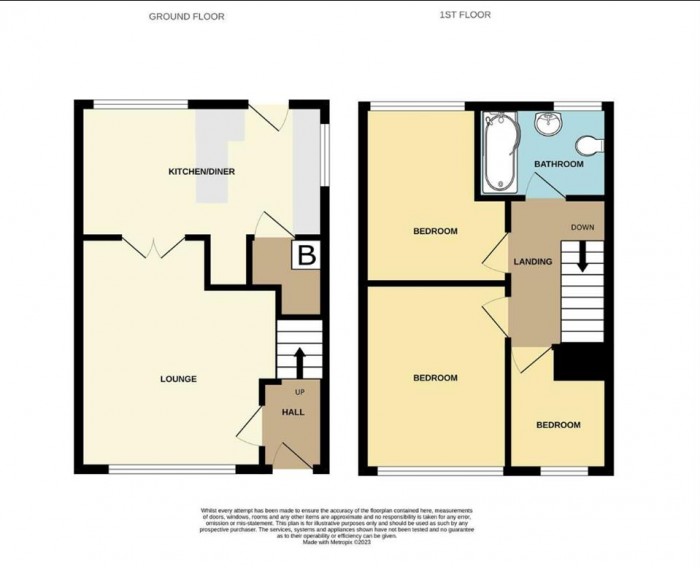Floorplan for Queens Drive, Rowley Regis