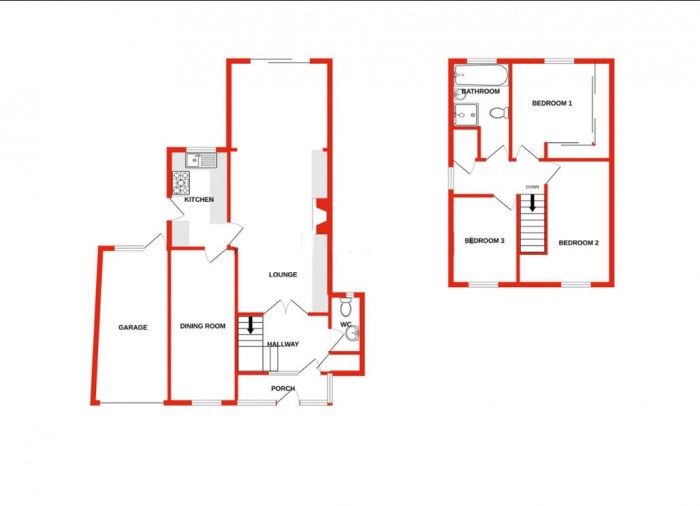 Floorplan for Netherend Lane, Halesowen