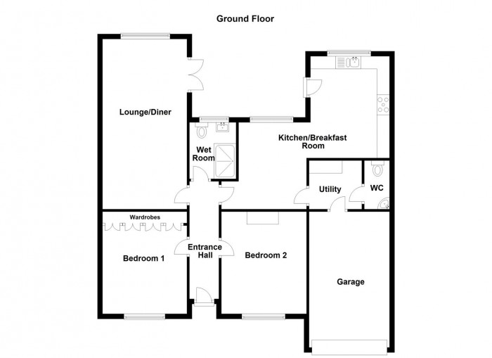 Floorplan for Hazelwood Close, Kidderminster