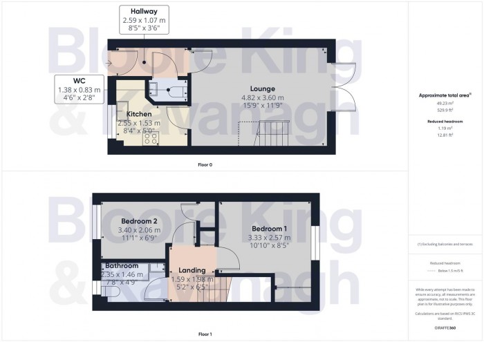 Floorplan for Delingpole Walk, Cradley Heath