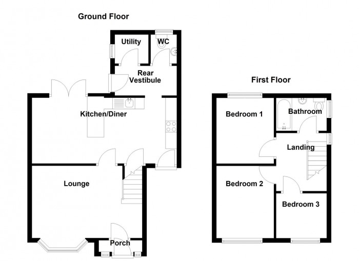 Floorplan for Church Street ,Pensnett,Brierley Hill,West Midlands