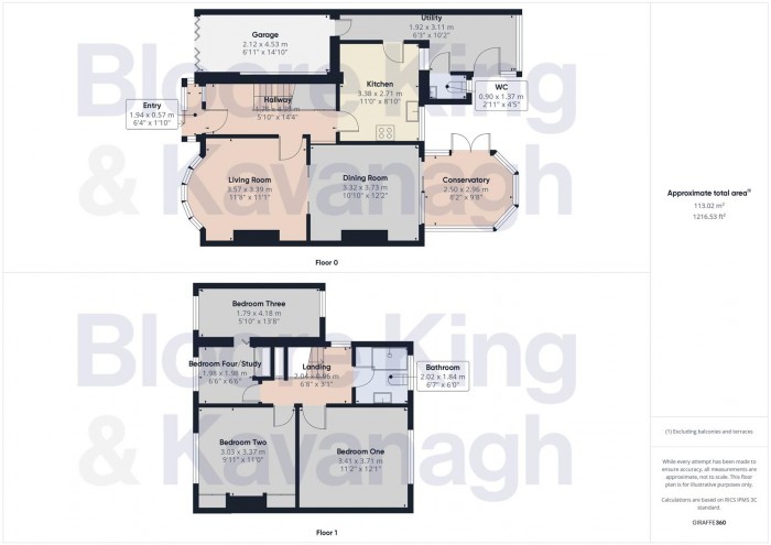 Floorplan for Garland Crescent, Halesowen