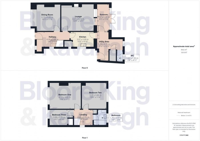 Floorplan for Richards Close ,Rowley Regis ,West Midlands