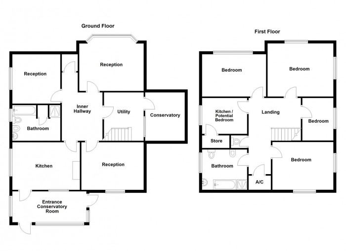 Floorplan for Hagley Wood Lane, Romsley, Halesowen