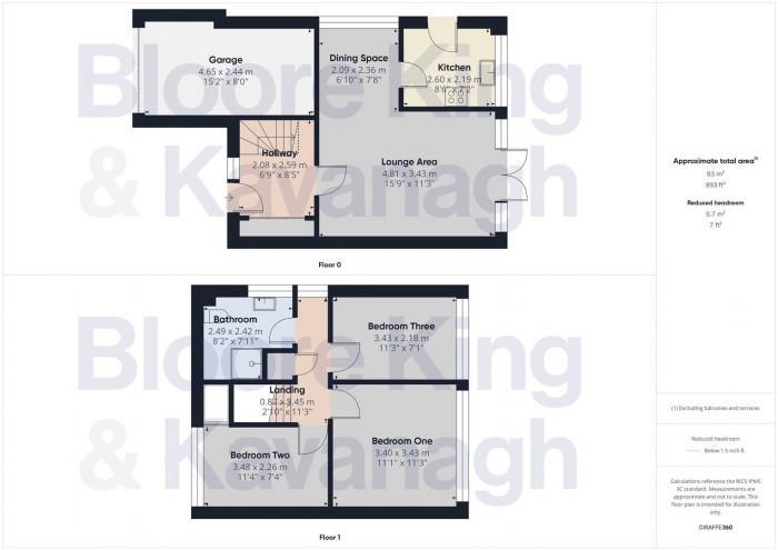 Floorplan for Honeybourne Road, Halesowen