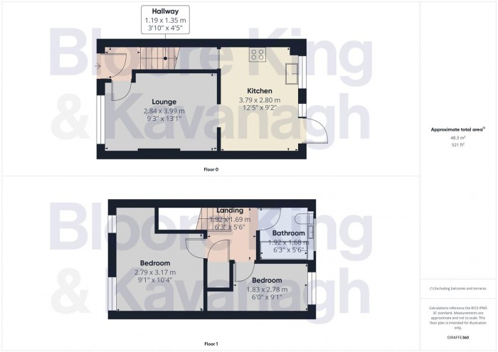 Floorplan for Winchester Close,Rowley Regis,West Midlands