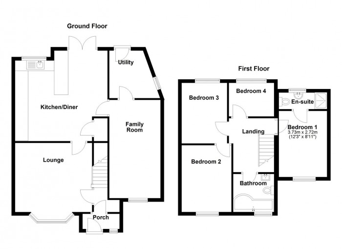 Floorplan for Alexandra Road, Halesowen