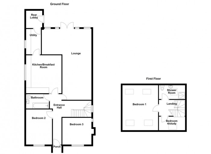 Floorplan for 86 Dark Lane, Romsley, Halesowen