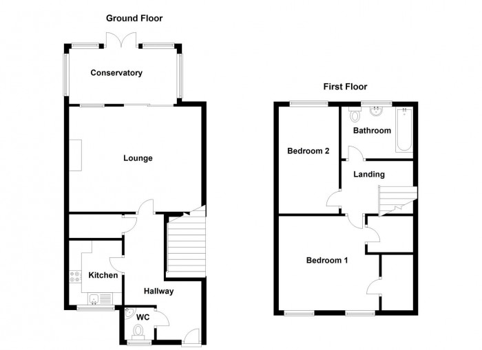 Floorplan for Saddlers Close, Halesowen