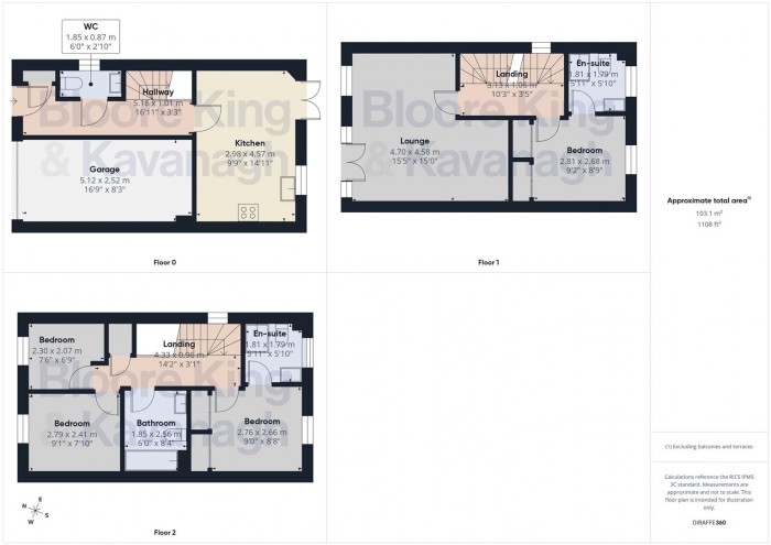 Floorplan for Larch Gardens,Bilston,West Midlands