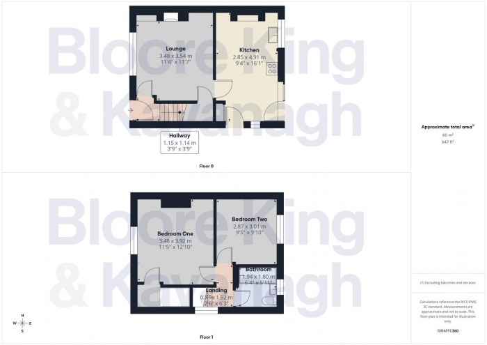 Floorplan for Ridgefield Road,Halesowen,West Midlands